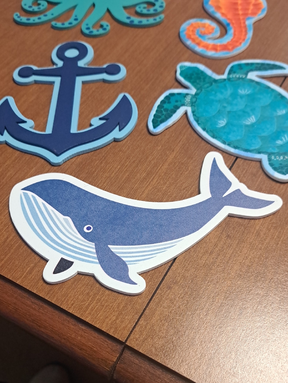 Woodpile Fun Painted Blue Whale Wooden Shape - Picture 6 of 7
